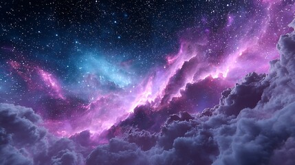 A cosmic background with vast space, perfect for showcasing imaginative or futuristic concepts.