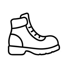 Isolated hiking boot vector illustration for outdoor adventure gear and footwear design needs