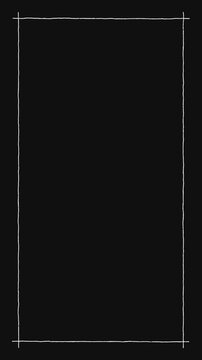 Empty black and white hand drawn frame background, simple wavy rectangle doodle panel, blank craft presentation board, animated drawing scribble stroke line art, creative isolated pencil sketch border