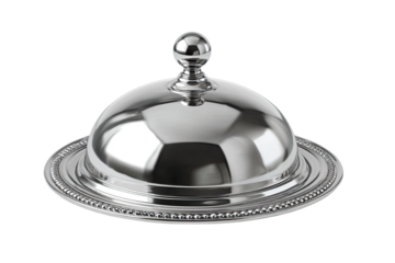 Polished silver serving cloche