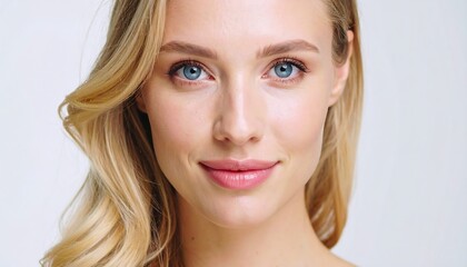 Naklejka premium Woman with healthy, glowing skin