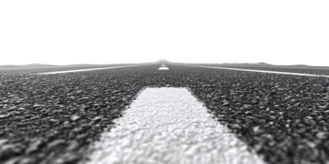 Asphalt road stretching into the distance