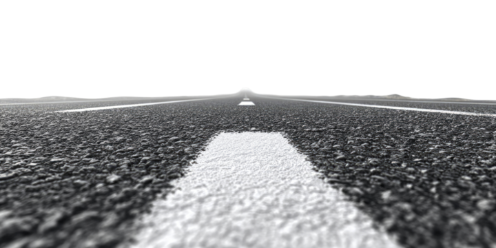 Asphalt road stretching into the distance