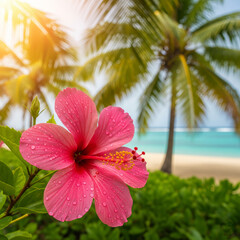 pink flowers are blooming