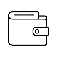 Wallet icon vector illustration of money holder for cash credit cards and identification