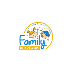 Family Playland Logo Design for Kids Fun Center.