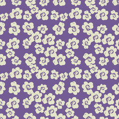 abstract a solid multicolor small and big flower mixed vector pattern arrangement with medium color, all over vector design with white background illustration digital