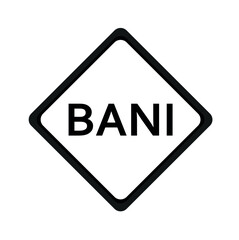 alphabet letter block in the word BANI 