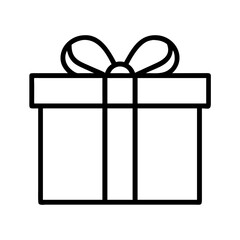 Gift box outline vector drawing for birthday present christmas present or any special occasion gift giving