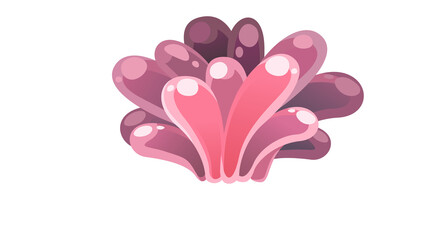 PNG Cartoon underwater sea landscape constructor with fishes and ocean animals, vector undersea world. Underwater coral reef characters of octopus with turtle,