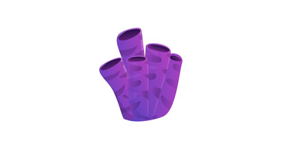 PNG Cartoon underwater sea landscape constructor with fishes and ocean animals, vector undersea world. Underwater coral reef characters of octopus with turtle,