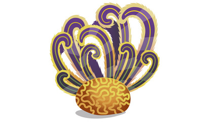 PNG Cartoon underwater sea landscape constructor with fishes and ocean animals, vector undersea world. Underwater coral reef characters of octopus with turtle,