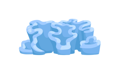 PNG Cartoon underwater sea landscape constructor with fishes and ocean animals, vector undersea world. Underwater coral reef characters of octopus with turtle,