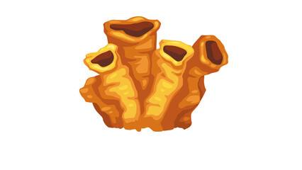 PNG Cartoon underwater sea landscape constructor with fishes and ocean animals, vector undersea world. Underwater coral reef characters of octopus with turtle,