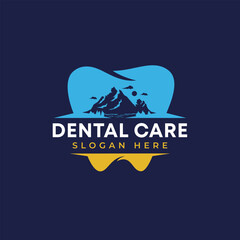 Mountain Peak Dental Care Logo Design.