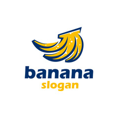 Modern Banana Logo Design, Vector Illustration.
