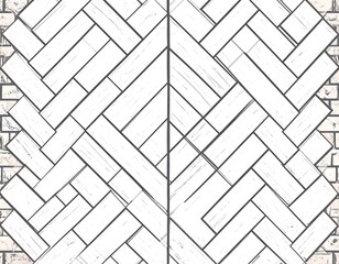 Interlocking geometric pattern, light beige background