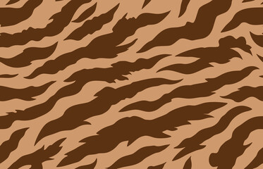 Tiger stripe animal print pattern in brown and tan
Brown and beige tiger stripes abstract vector background
Wild animal skin stripe pattern in earthy neutrals