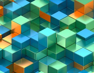 Obraz premium Abstract geometric pattern of cubes