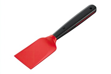 Red spatula with black handle