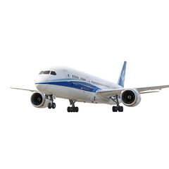 Obraz premium Airplane Soaring Through Sky, Transparent Background Image