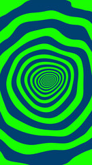 Abstract blue and green trippy tunnel background	