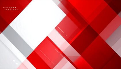 Abstract geometric red and white background