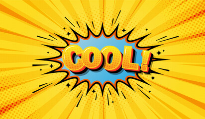 A vector comic book template with a speech bubble and the text 