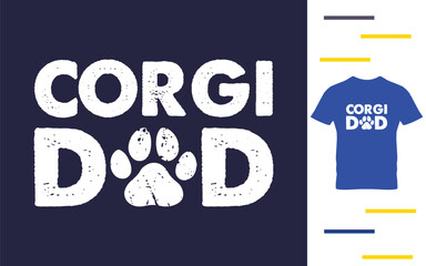Corgi dad t shirt design