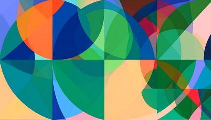 Abstract geometric shapes in vibrant colors (1)