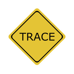  trace vector icon on white background