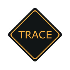 trace vector icon on white background