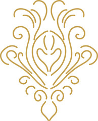 Golden Damask Decorative Design 