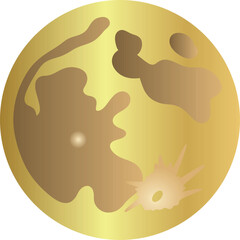 Illustration of a Golden Moon