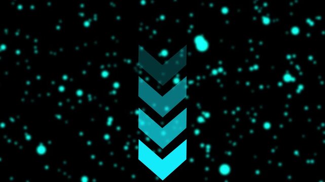 Glowing Arrow Sign Loop Animation &ndash; Directional Arrow Line Video on Black Background, 4k video