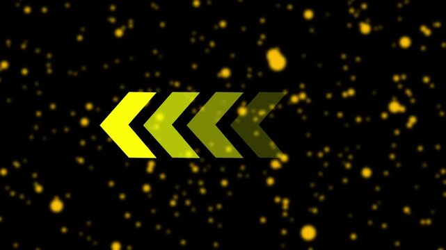 Glowing Arrow Sign Loop Animation &ndash; Directional Arrow Line Video on Black Background, 4k video