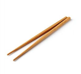 Pair of light brown wooden chopsticks