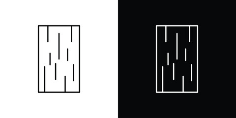 Wood board icons with Editable strokes set for UI UX