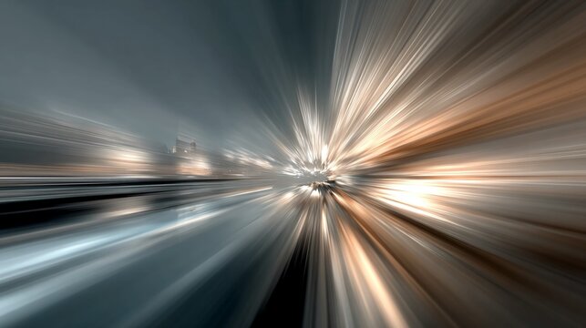 Abstract background with soft radial blur in neutral tones creating motion and light diffusion ideal for clean product staging or calming design composition