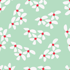 Seamless flowers pattern. Hand draw abstract pattern
