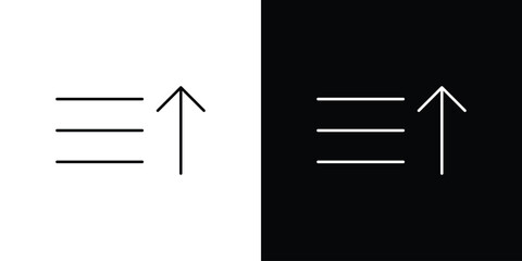 Sort amount up icons with Editable strokes set for UI UX