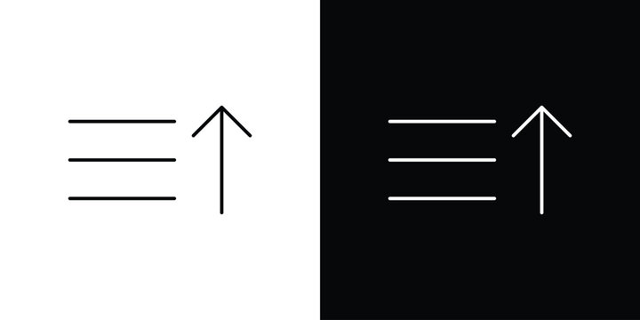 Sort amount up icons with Editable strokes set for UI UX