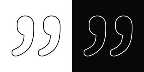 Quote right icons with Editable strokes set for UI UX