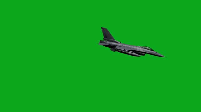 F15 fighter jet flying in the sky on a green background.