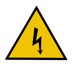 danger high voltage symbol sign isolated on white background