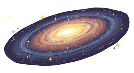 Fototapeta premium Explore the cosmos a stunning galaxy illustration with stars and celestial bodies for space enthusiasts -