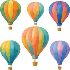 Watercolor air balloons