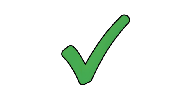 Green Tick Check Mark Illustration