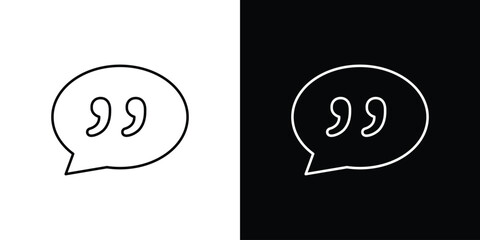 Comment quote icons with Editable strokes set for UI UX