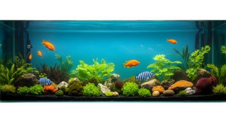 Vibrant Aquarium with Tropical Fish